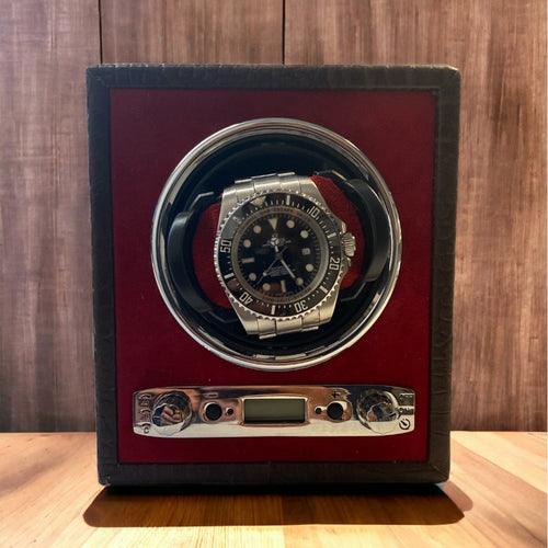 "Avvolgitore per Orologi Automatici in Vera Pelle: Private Trunks - Made in Italy"