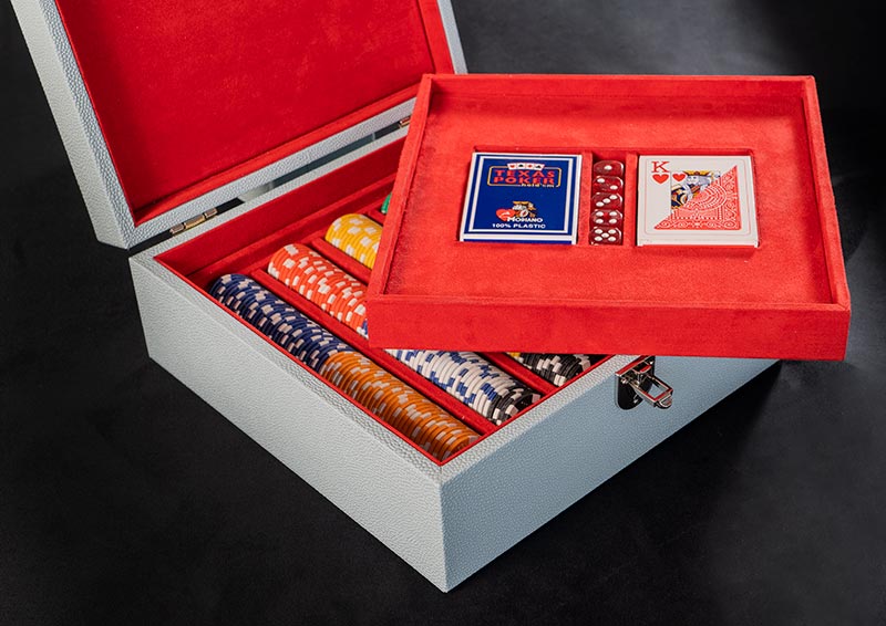 Pokerset scatola per il gioco del poker