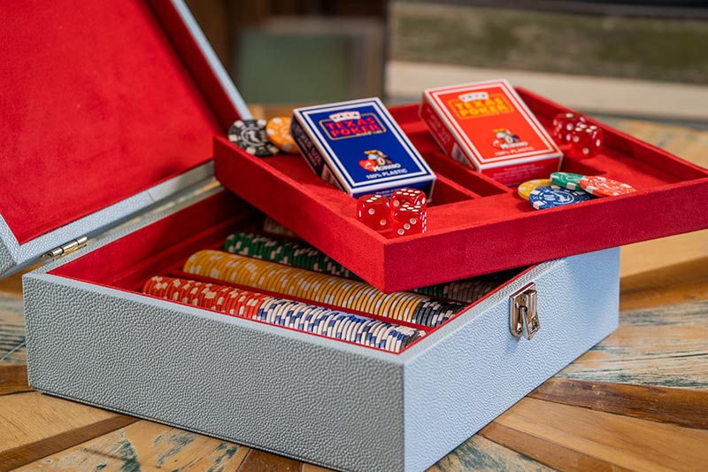 Pokerset scatola per il gioco del poker